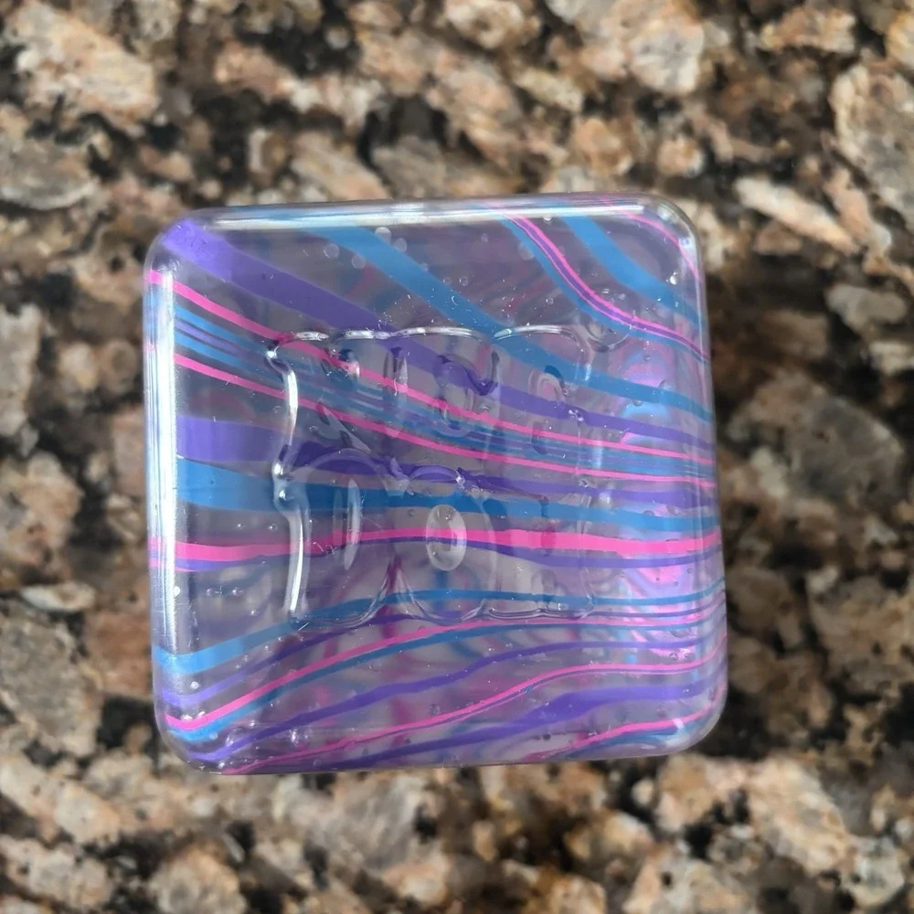 NeeDoh Nice Berg Swirl - BLUE PINK PURPLE SWIRL Cube NEE DOH AUTHENTIC